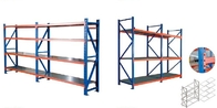 Μπλε και πορτοκαλί βιομηχανικό αποθηκών εμπορευμάτων αποθήκευσης σύστημα διευθετήσιμου βασανισμού παλετών ραφιών κάθετο