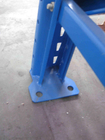 Μπλε και πορτοκαλί βιομηχανικό αποθηκών εμπορευμάτων αποθήκευσης σύστημα διευθετήσιμου βασανισμού παλετών ραφιών κάθετο