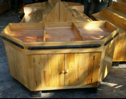 Pinewood φυτικό ξύλινο ράφι αποθήκευσης για τη στάση επίδειξης υπεραγορών/φρούτων για την υπεραγορά